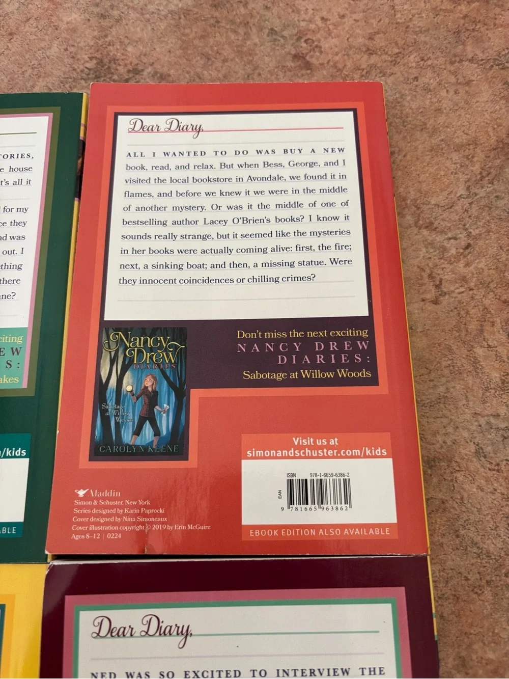 Nancy Drew Diaries Book Lot Carolyn Keene